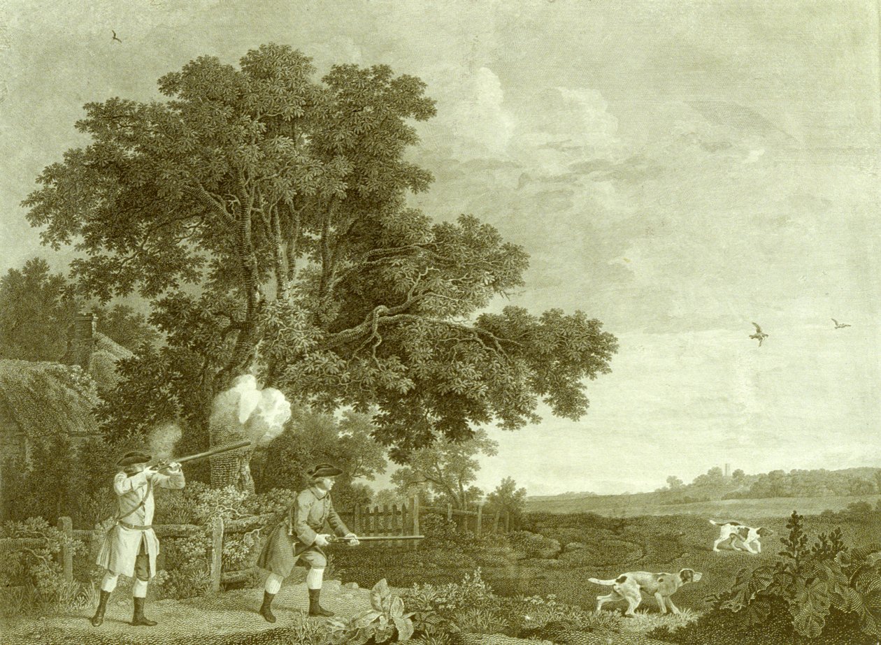 Strzelanie dwóch dżentelmenów, płyta 3 (grawerunek) autorstwa George (after) Stubbs