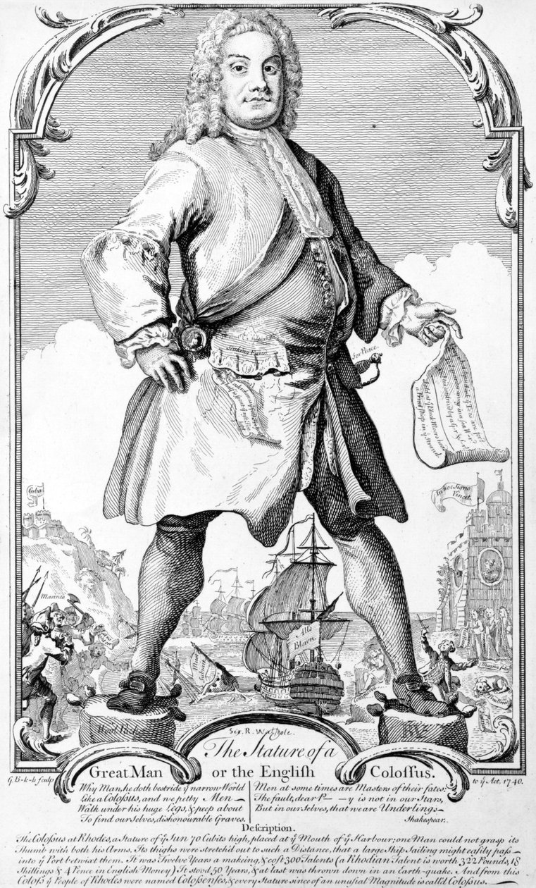 Postura wielkiego człowieka lub angielskiego kolosa autorstwa George (c.1706–71) Bickham