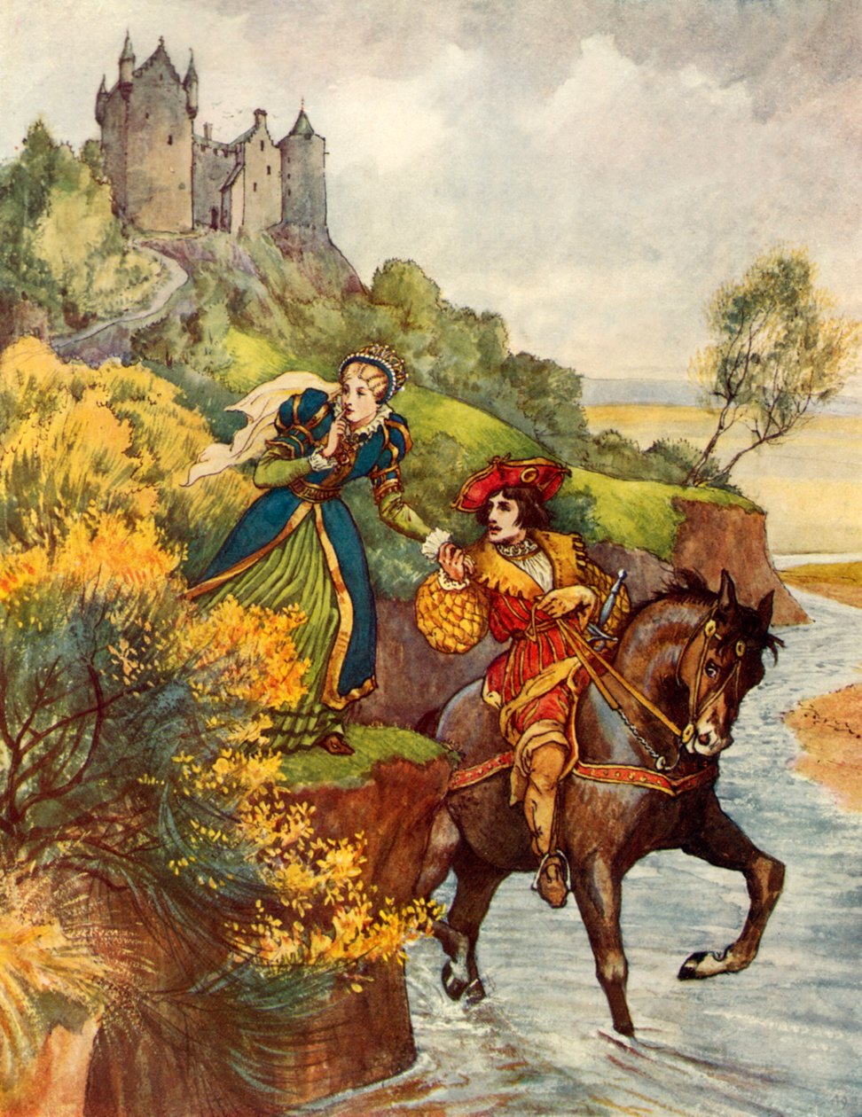 Lady Margaret (kolorowa litografia) autorstwa George 9th Earl of Carlisle Howard