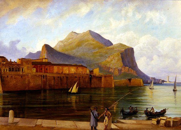 Monte Pellegrino z portu w Palermo autorstwa George 9th Earl of Carlisle Howard