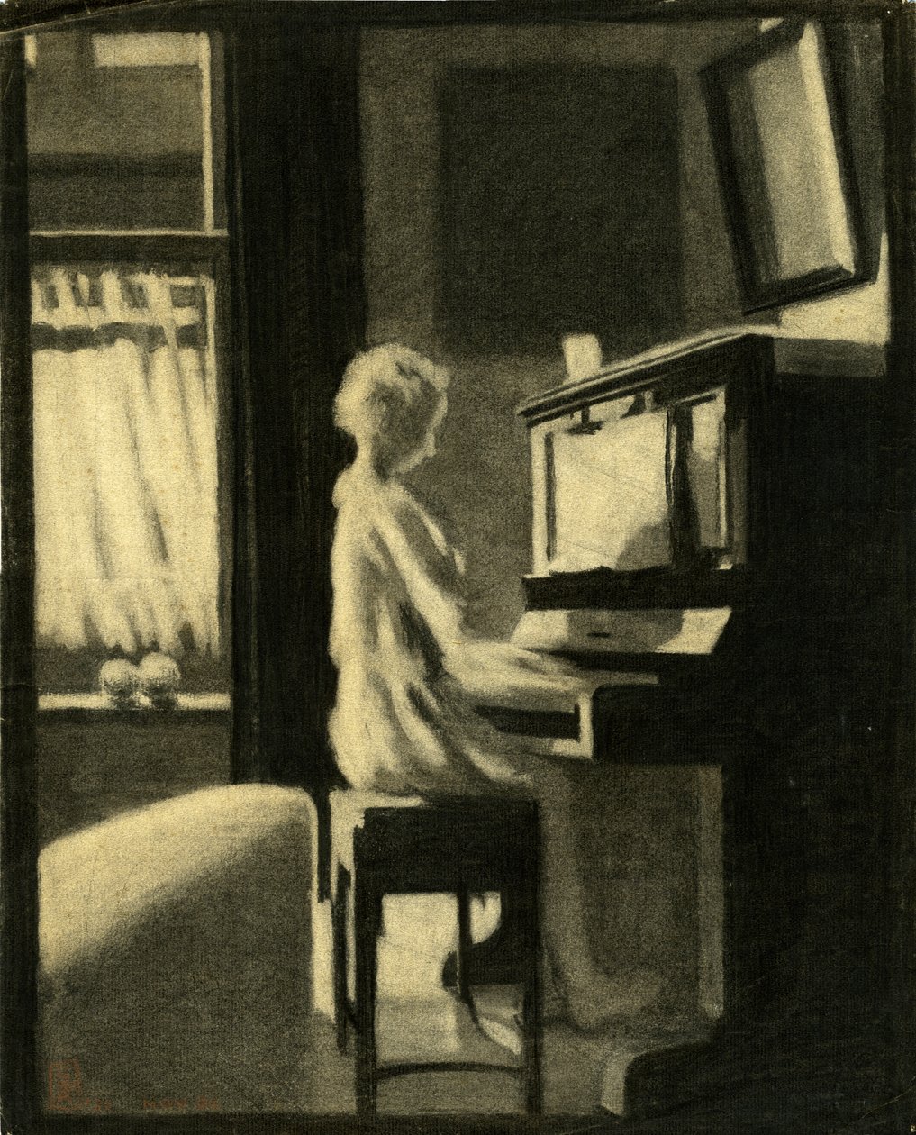 Dorota grająca na pianinie, 30 listopada 1931 autorstwa George Adamson