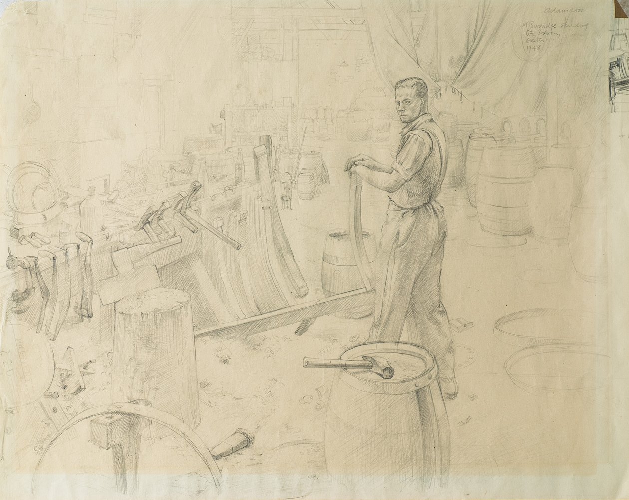 Pan Burridge Stojący, 1948 autorstwa George Adamson