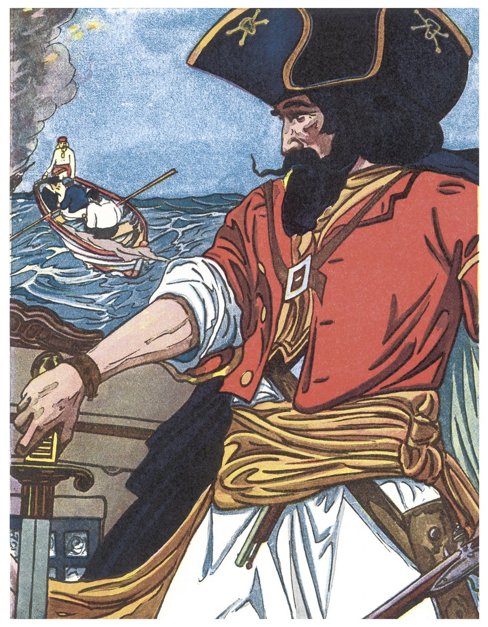 Portret pirata Ilustracja z „Księgi piratów chłopców” George