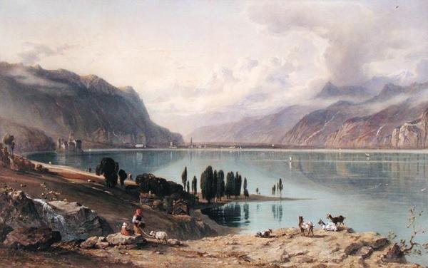 Widok na Jezioro Genewskie autorstwa George Arthur Fripp