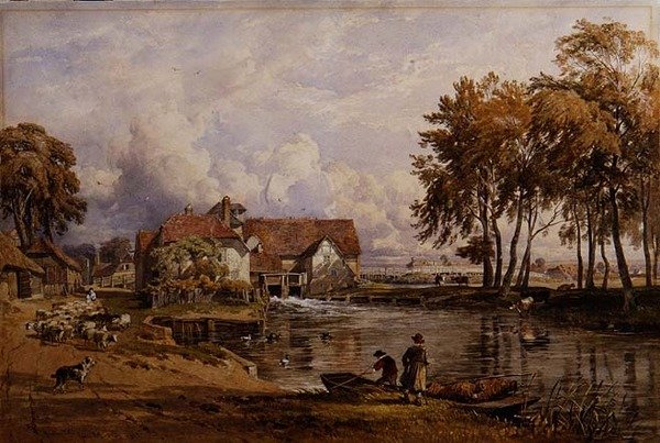 Streatley Mill: Nad Tamizą autorstwa George Arthur Fripp