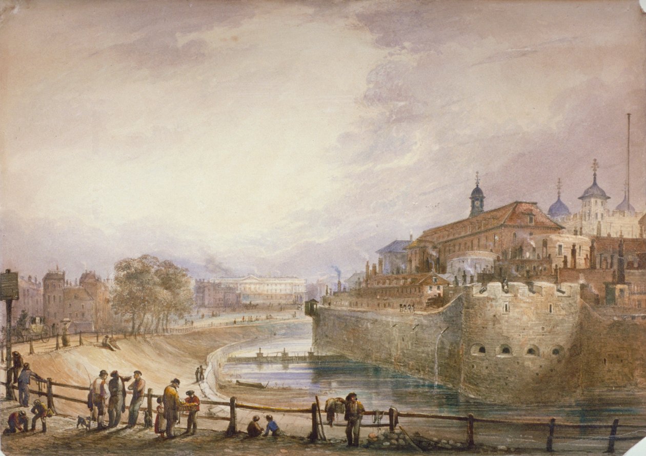 Tower of London, ok. 1840 autorstwa George B Campion