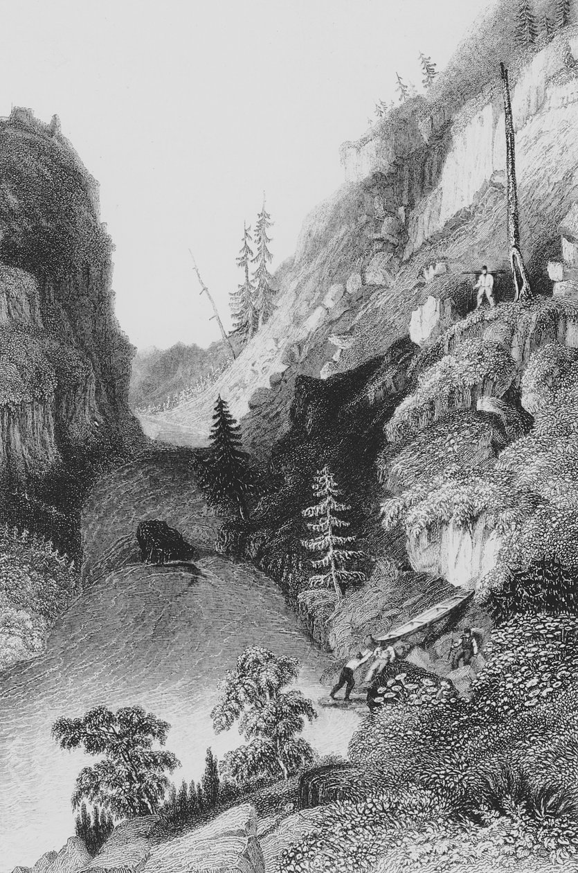 Portage w rzece Szron, 1836 autorstwa George Back