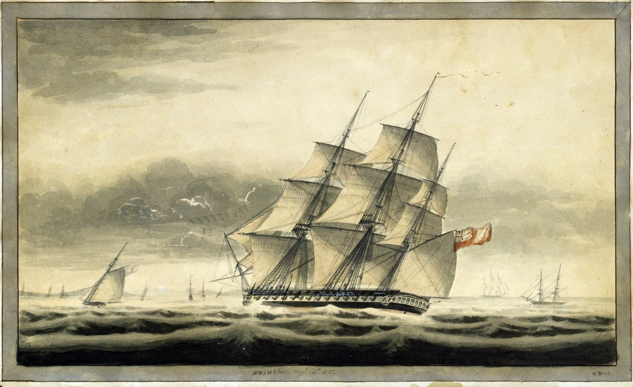 Okręt transportowy HMS "Akbar" (1806), 10 sierpnia autorstwa George Back