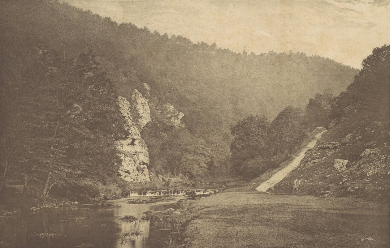W Dove Dale, lata 80. XIX wieku, druk 1888., lata 80. XIX wieku, druk 1888. autorstwa George Bankart