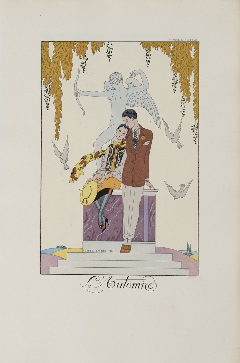 Falbanki i falbanki: Jesień 1925. autorstwa George Barbier