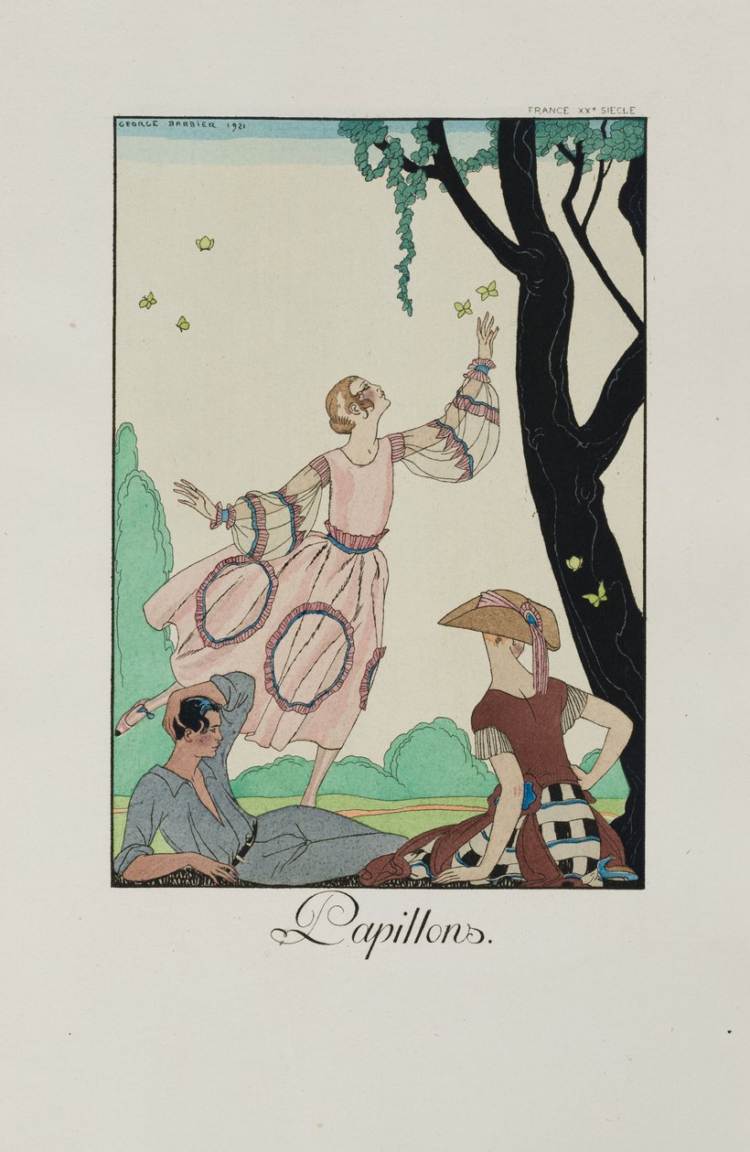Falbanki i falbanki: Motyle, 1921. autorstwa George Barbier