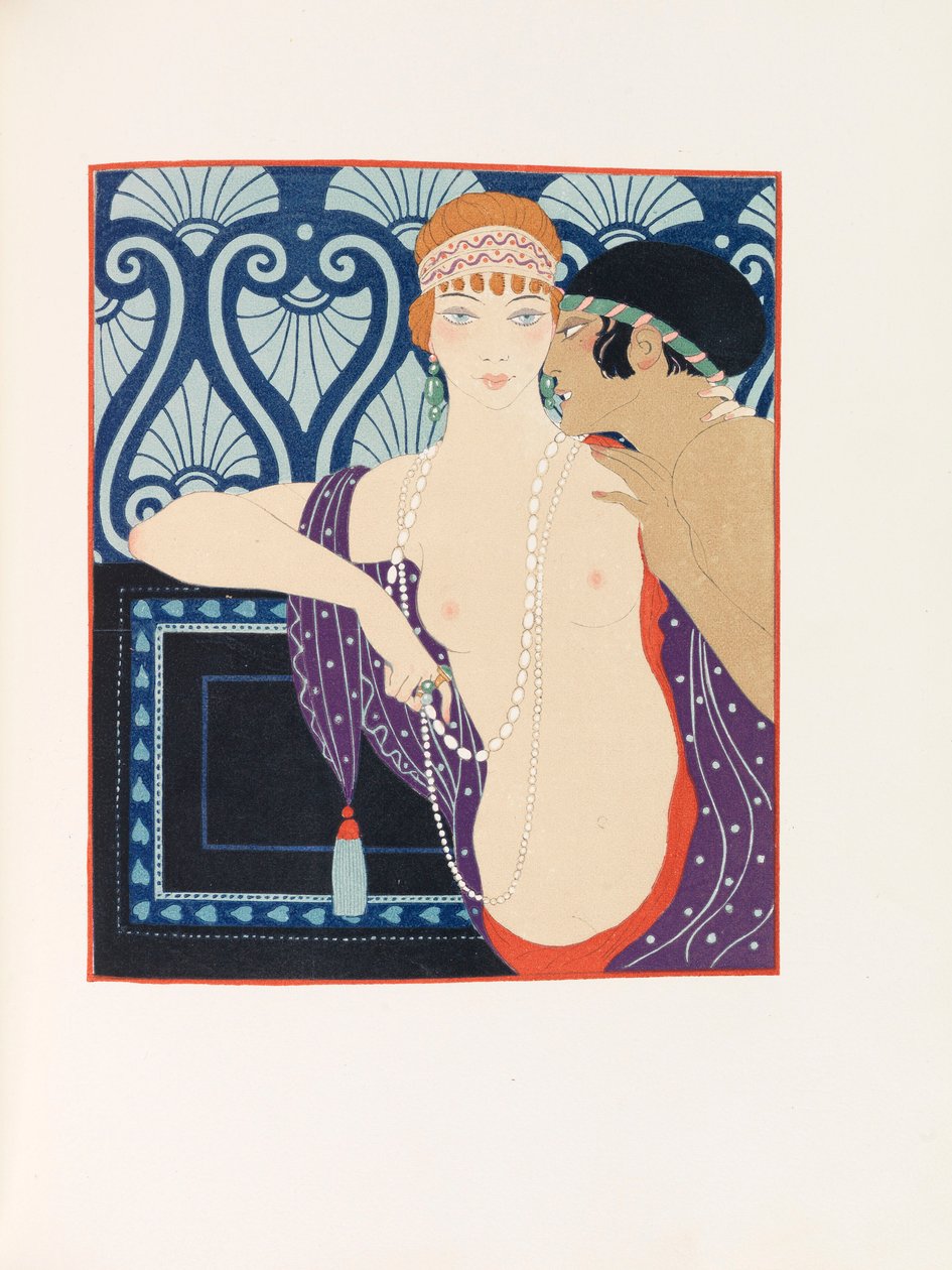 Ilustracja do Les Chansons de Bilitis Pieśni Bilitis autorstwa Pierre Louÿsa, 1922. autorstwa George Barbier