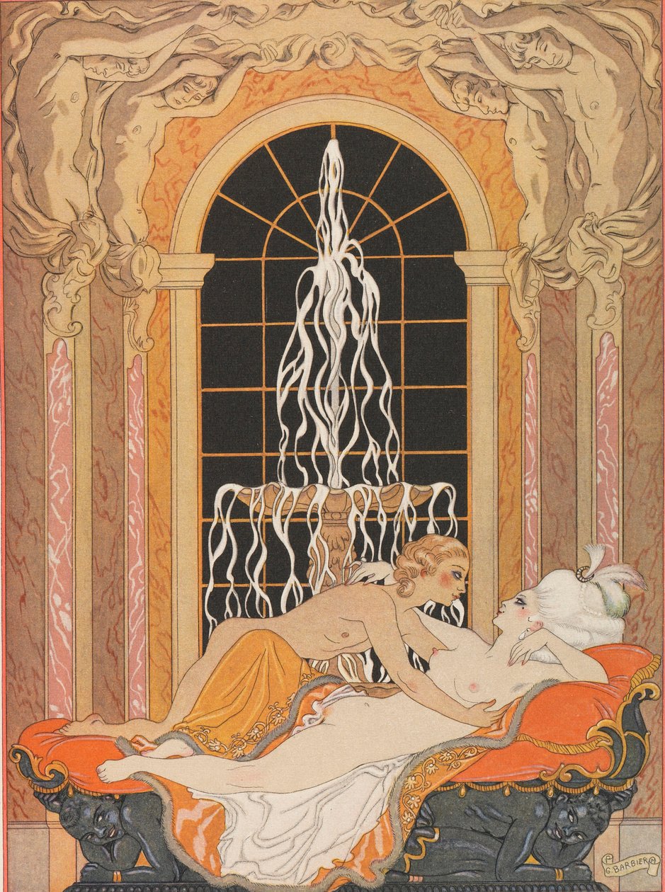 Ilustracja do powieści epistolarnej Dangerous Liaisons Dangerous Liaisons, 1934. autorstwa George Barbier
