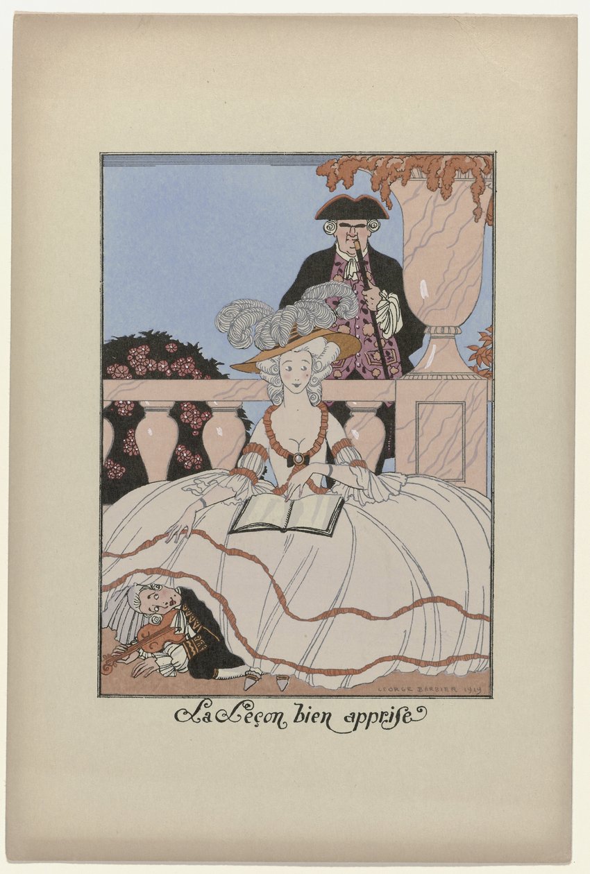 Wieniec miesięcy, 1919: lekcja dobrze wyuczona autorstwa George Barbier