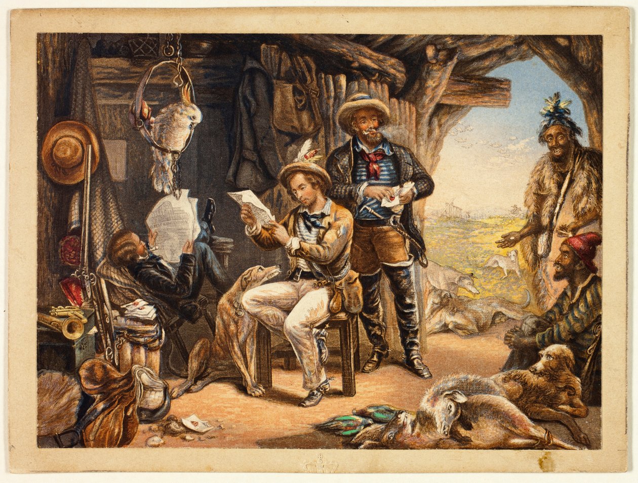 Australia, wiadomości z domu autorstwa George Baxter