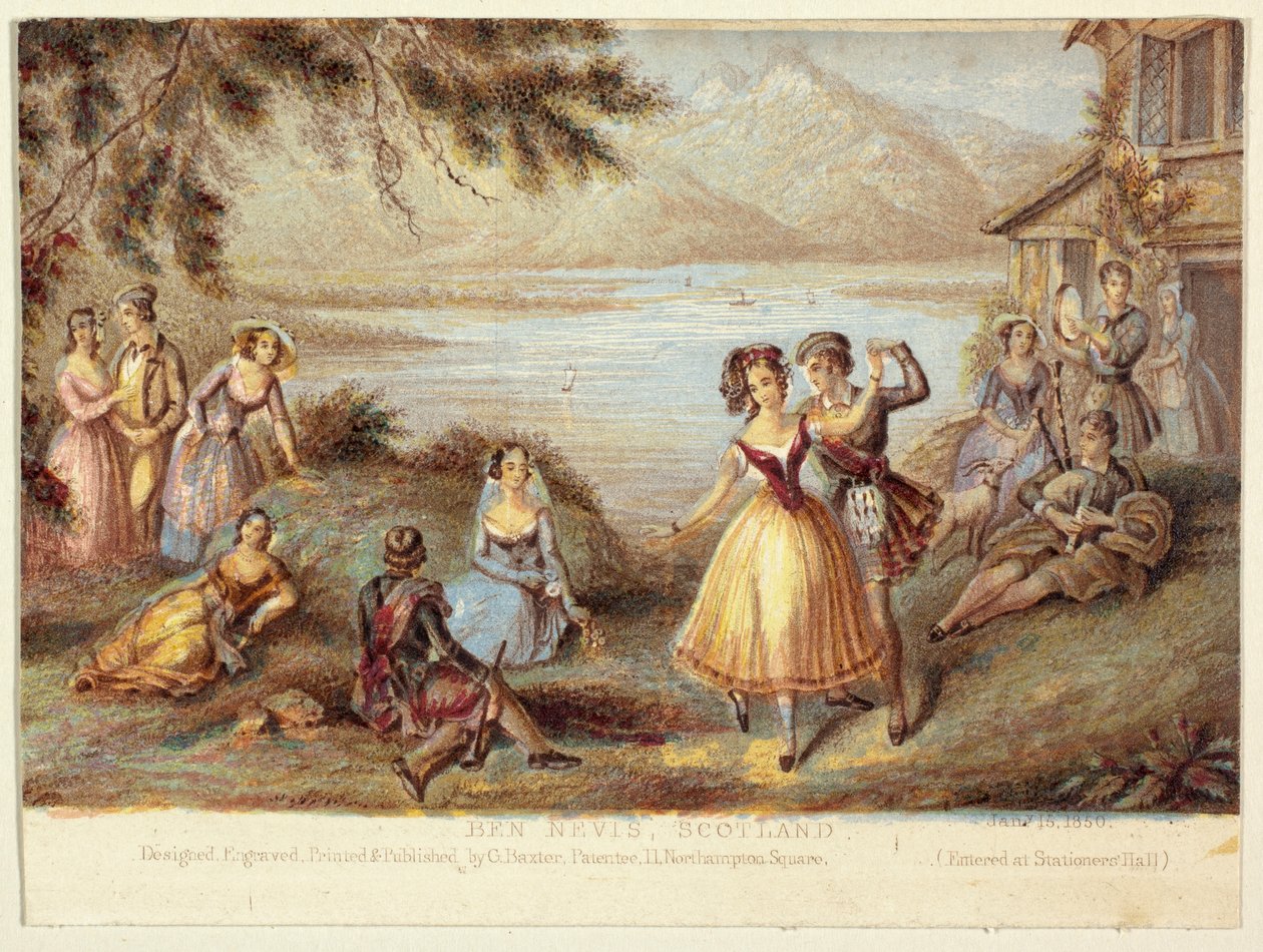 Ben Nevis, Szkocja autorstwa George Baxter