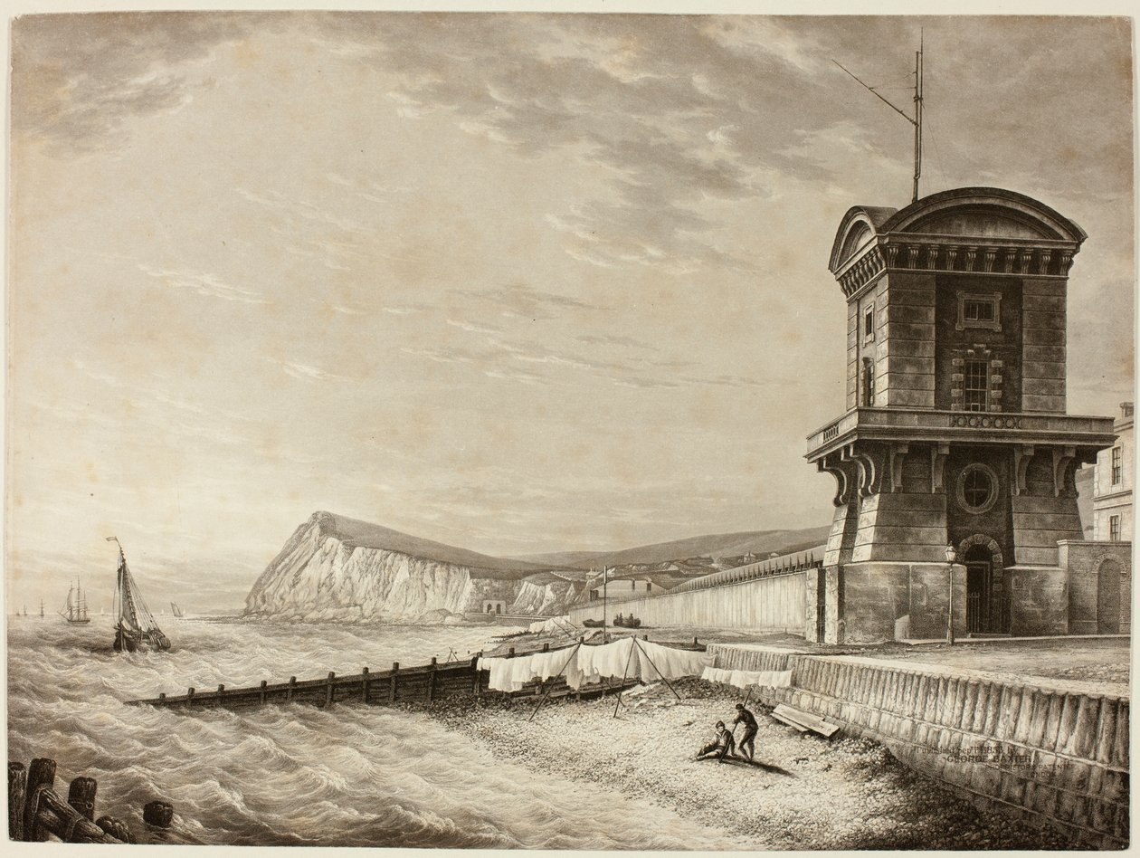Wybrzeże Dover autorstwa George Baxter