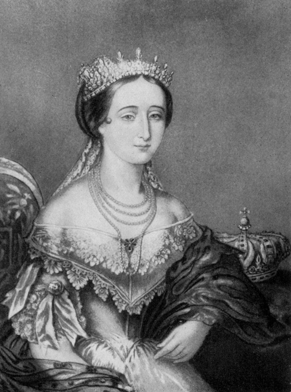 Eugenie de Montijo, cesarzowa małżonka Francji c1853-1857, 1910. autorstwa George Baxter