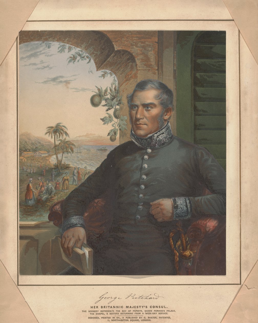 George Pritchard, Consulpolo de Sua Majestade Britânica autorstwa George Baxter