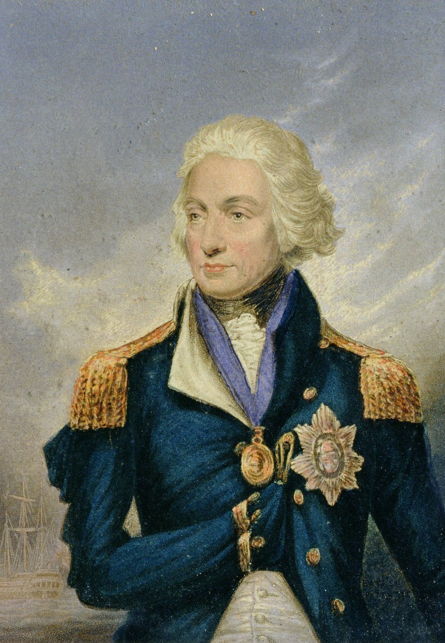 Horatio, wicehrabia Nelson (1758-1805) (druk kolorowy) autorstwa George Baxter