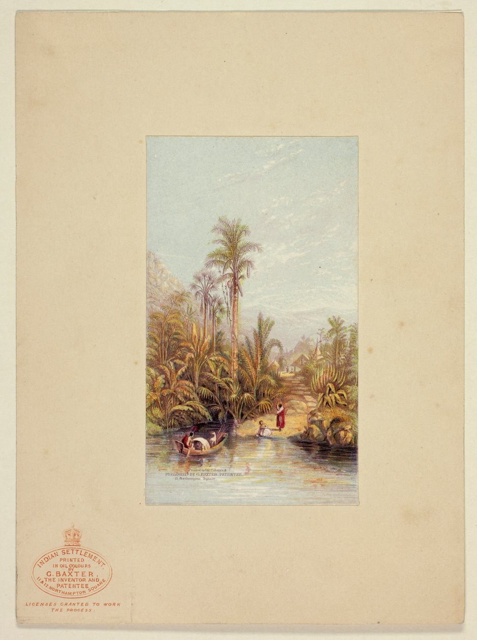 Osada indiańska autorstwa George Baxter