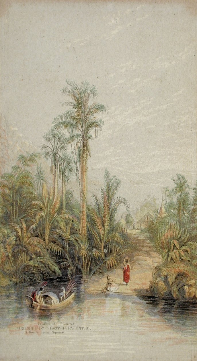 Osada indiańska autorstwa George Baxter