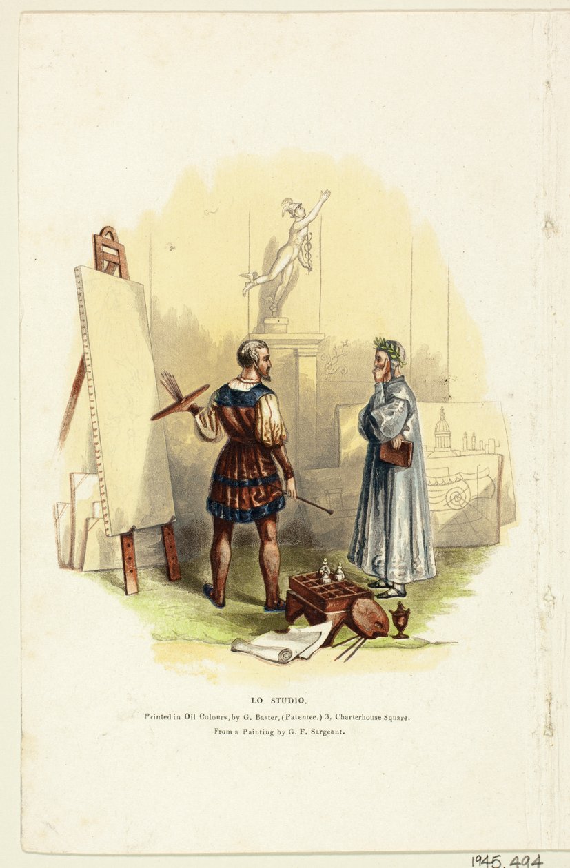 Pracownia autorstwa George Baxter