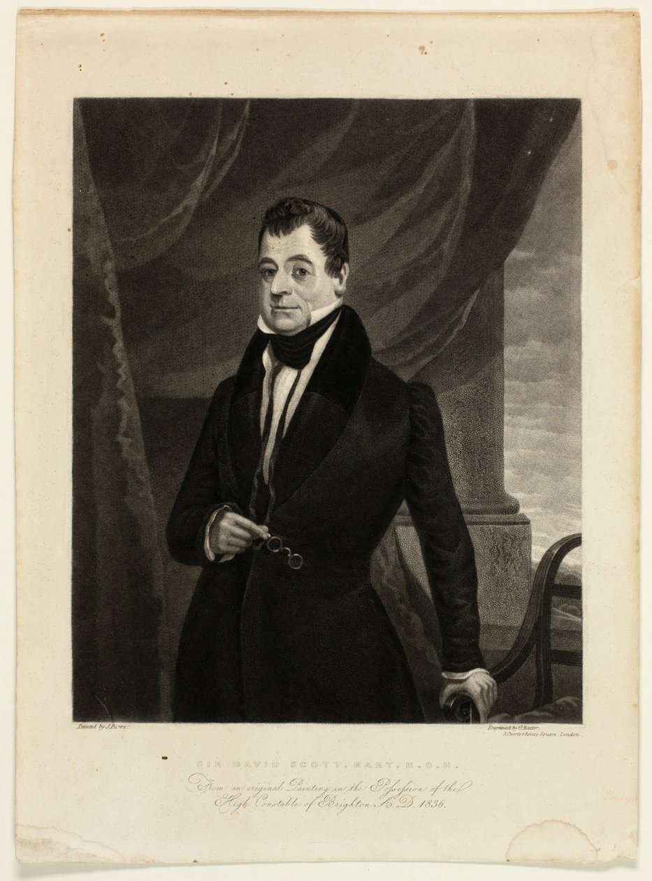 Sir David Scott, Bart., K.G.H. autorstwa George Baxter