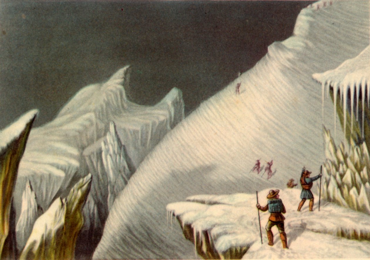Etap wejścia na Mont Blanc, 1853, 1946. autorstwa George Baxter