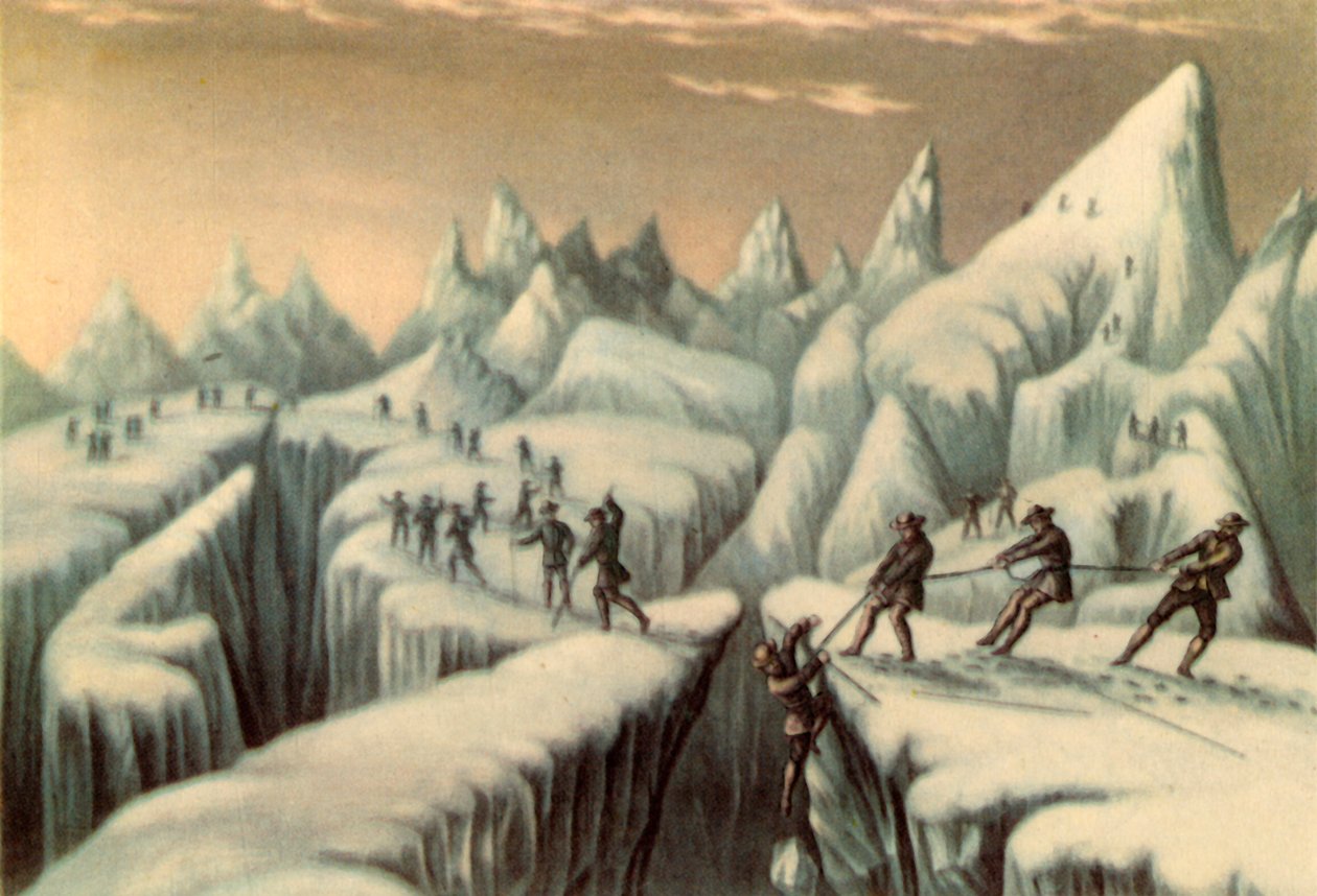 Etap wejścia na Mont Blanc, 1853, 1946. autorstwa George Baxter