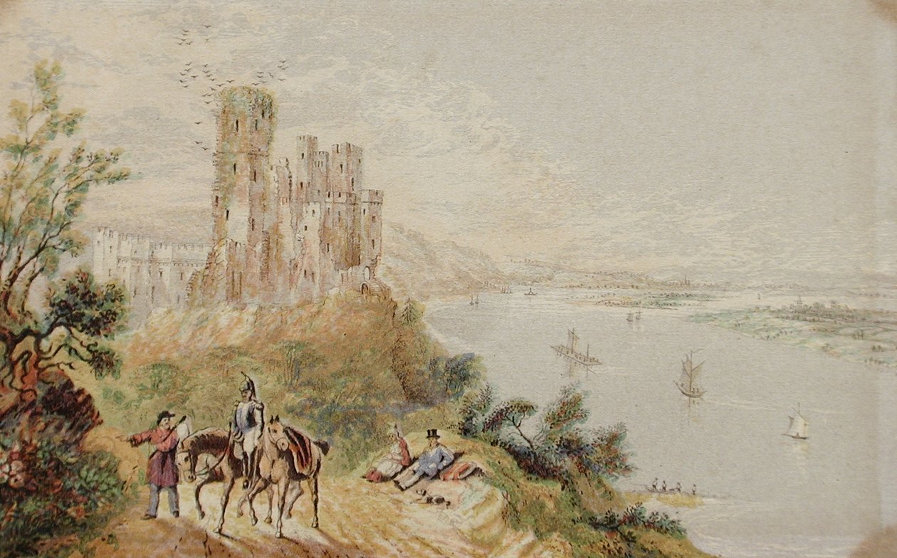 Stolzenfels nad Renem autorstwa George Baxter