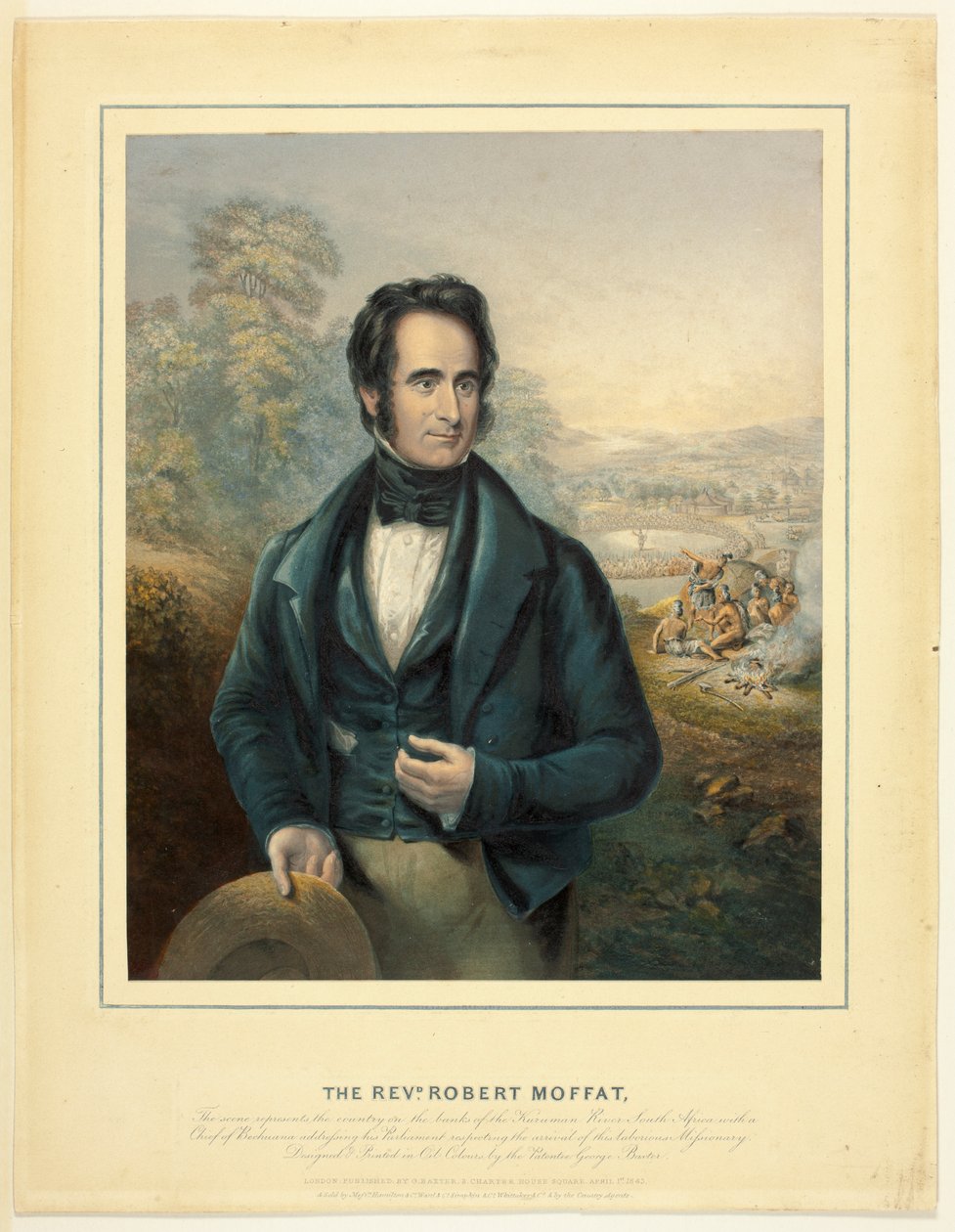 Wielebny Robert Moffat autorstwa George Baxter