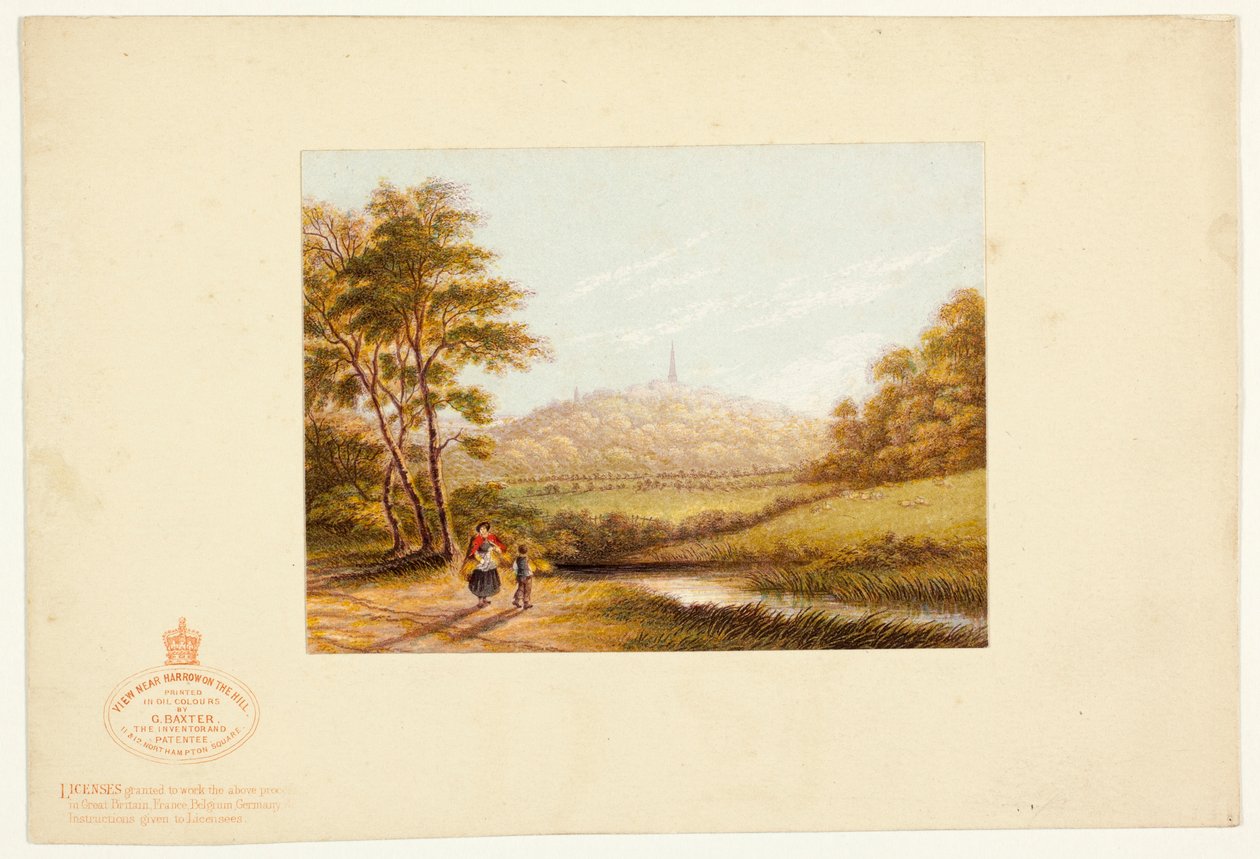 Widok z Harrow-on-the-Hill autorstwa George Baxter