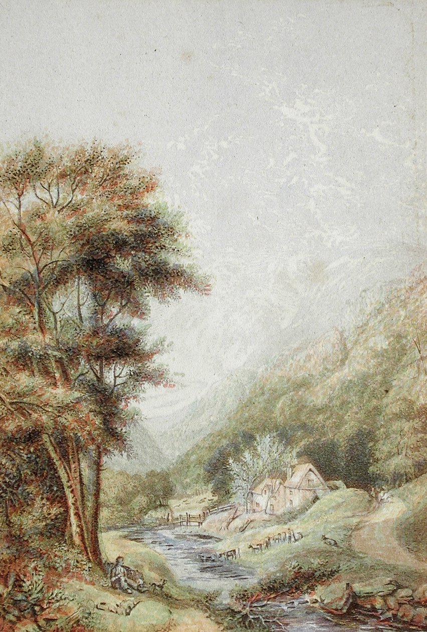 Młyn wodny nad Wye autorstwa George Baxter