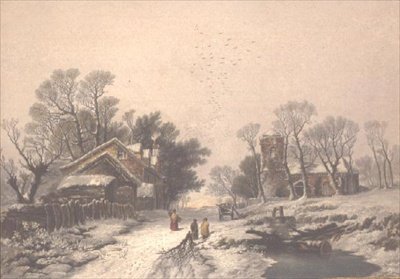 Zima (druk) (patrz także 144946) autorstwa George Baxter