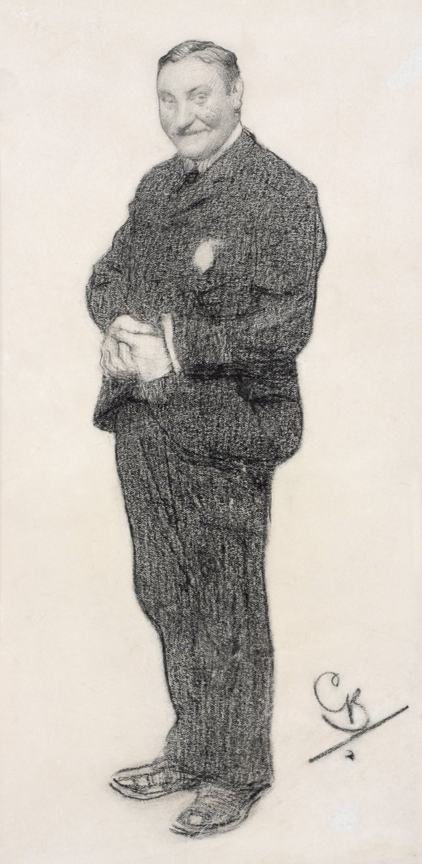 Portret H.G. Wellsa (ołówek) autorstwa George Belcher