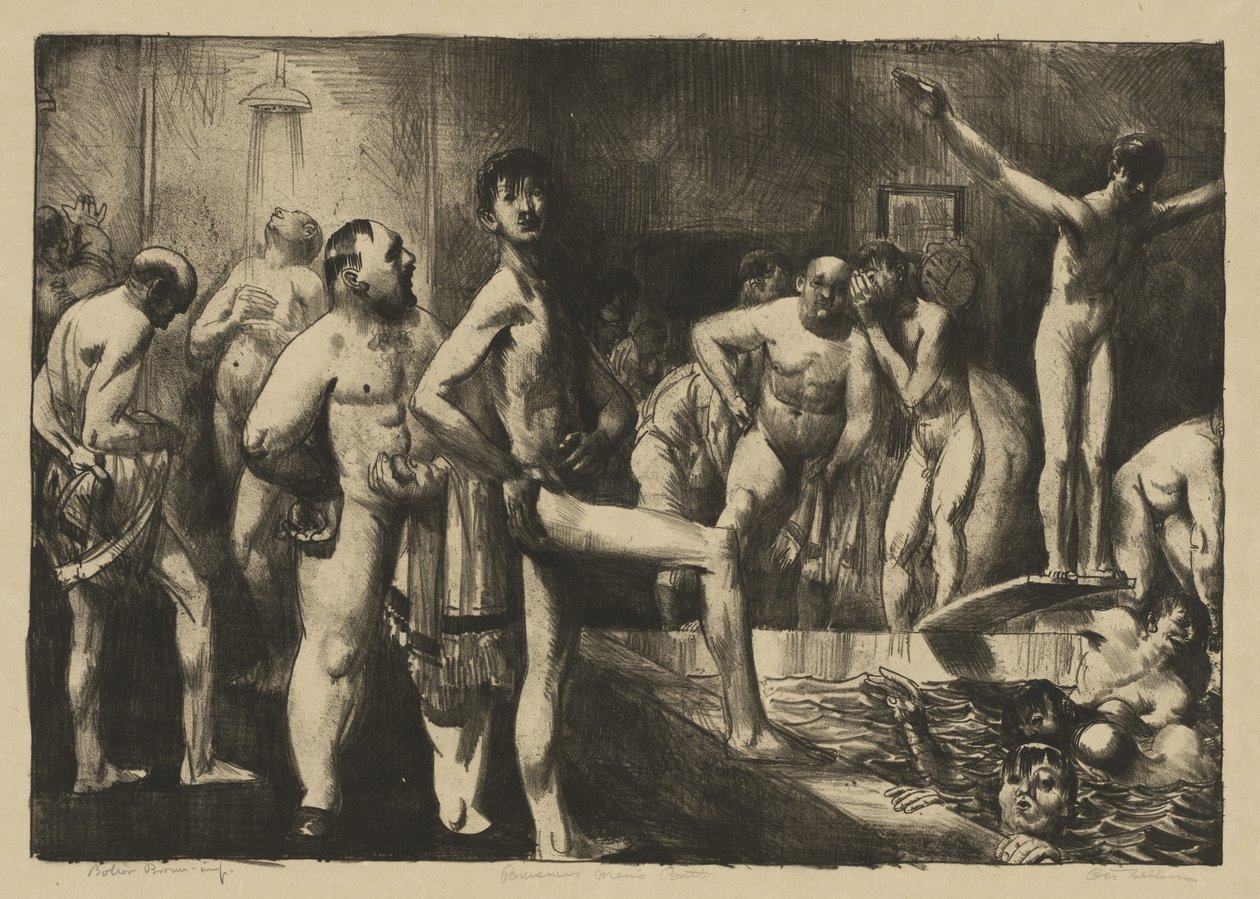 Łazienka dla biznesmenów autorstwa George Bellows