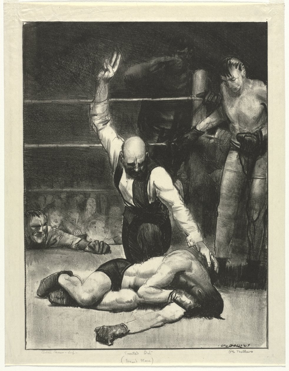 „Counted Out”, „Second Stone” autorstwa George Bellows