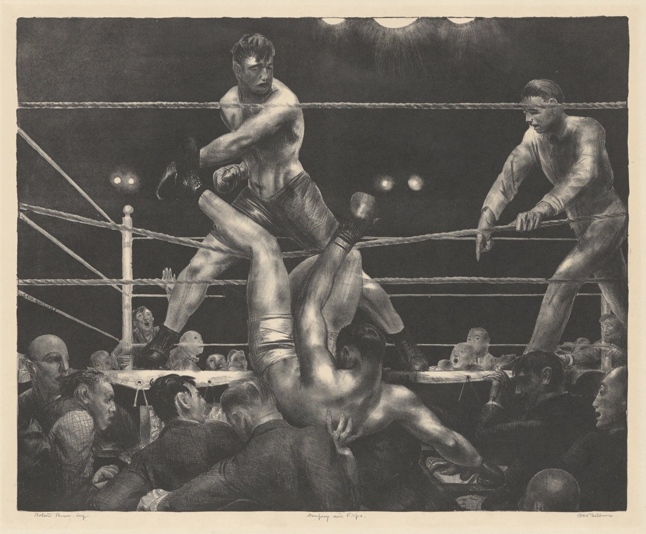 Dempsey i Firpo autorstwa George Bellows