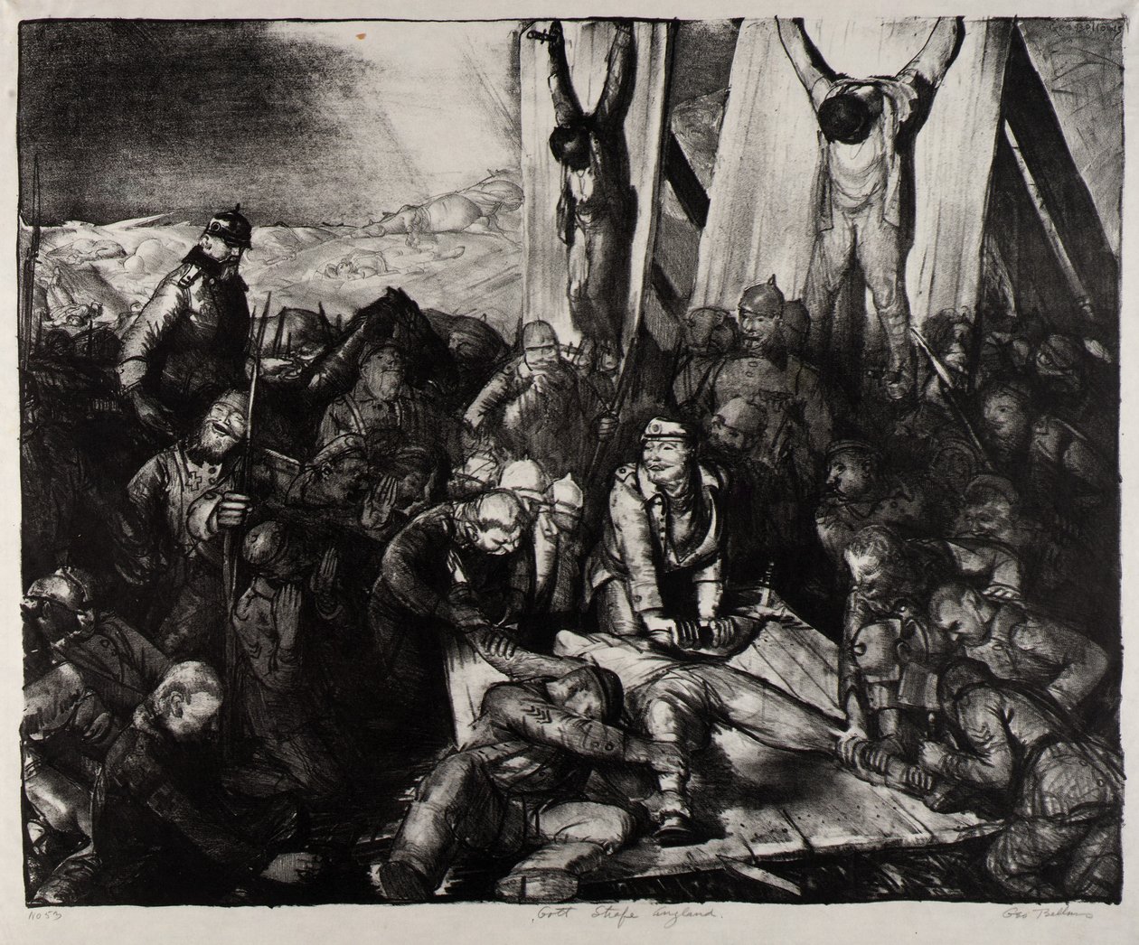 Niech Bóg ukarze (Niech Bóg ukarze Anglię) autorstwa George Bellows