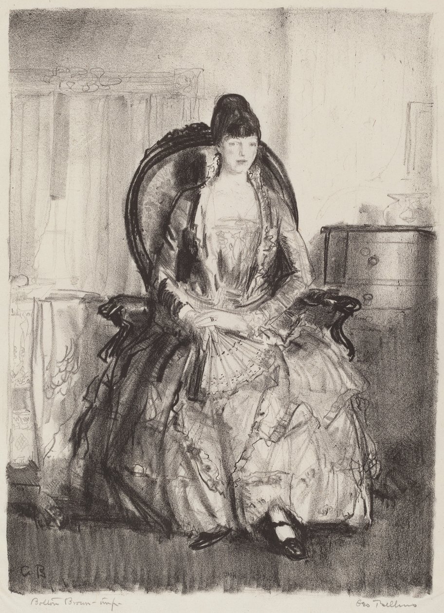 Dama z wachlarzem autorstwa George Bellows