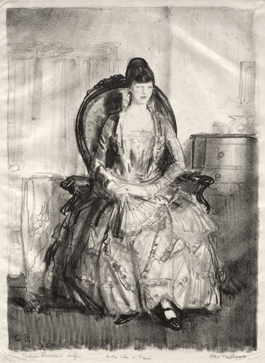 Dama z wachlarzem autorstwa George Bellows