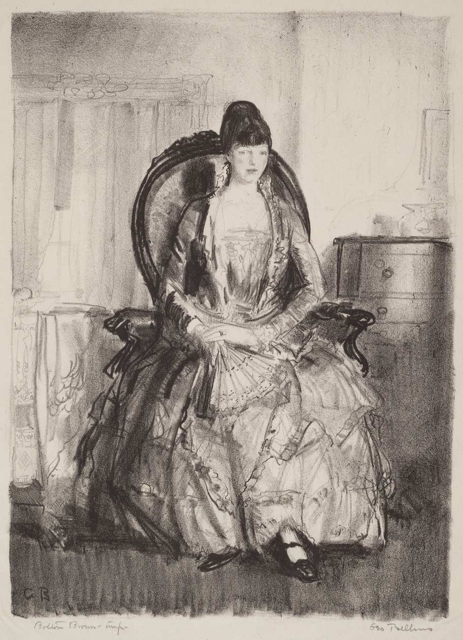 Dama z wachlarzem autorstwa George Bellows