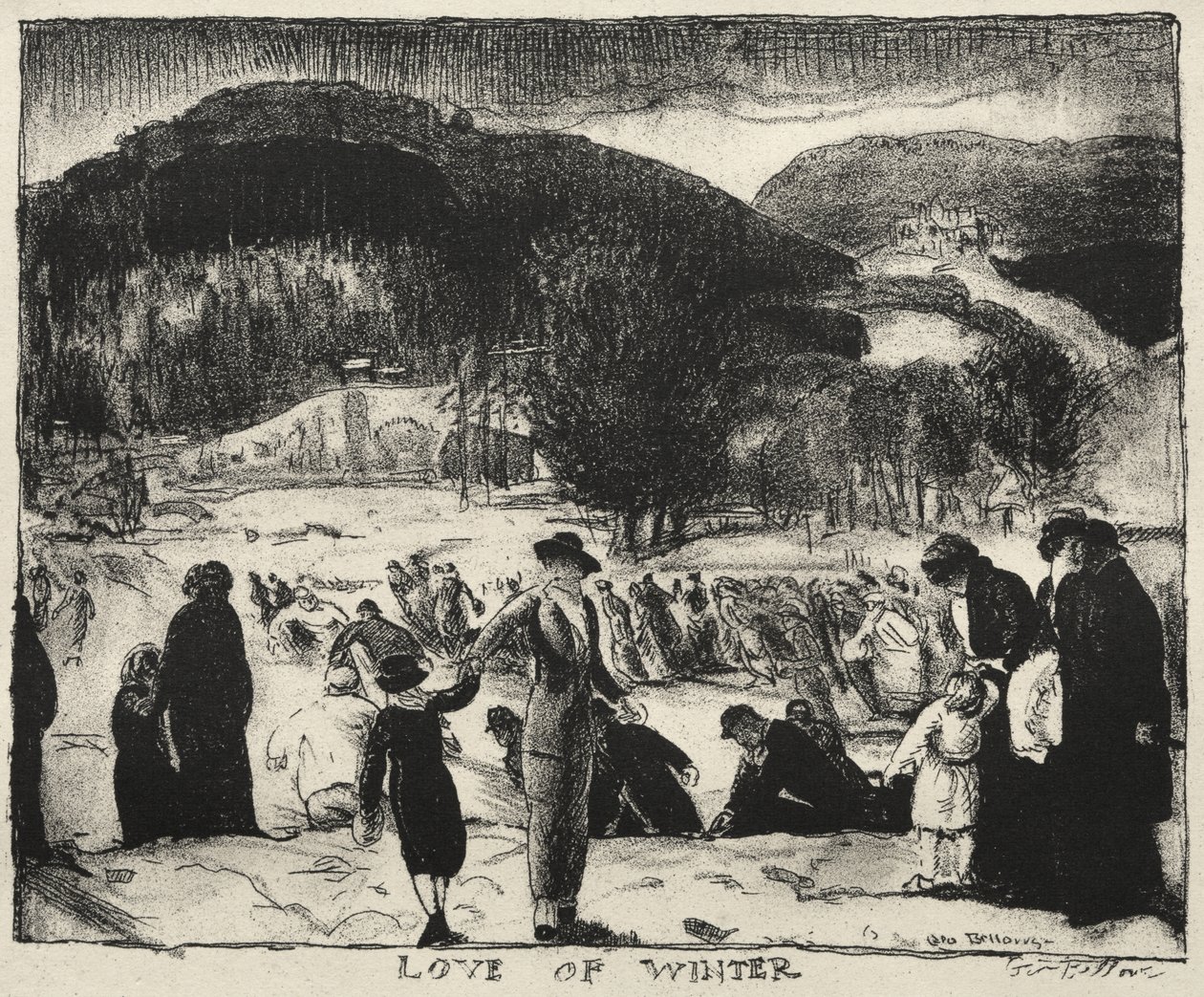 Miłość zimy, Boże Narodzenie 1917 autorstwa George Bellows
