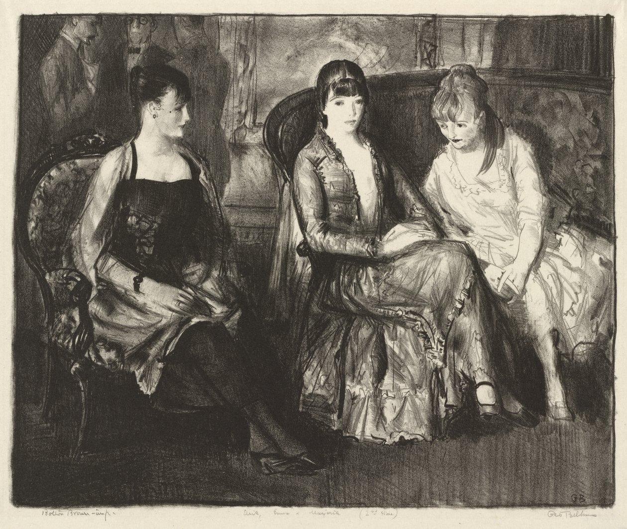 Marjorie, Emma i Elsie, „Second Stone” autorstwa George Bellows