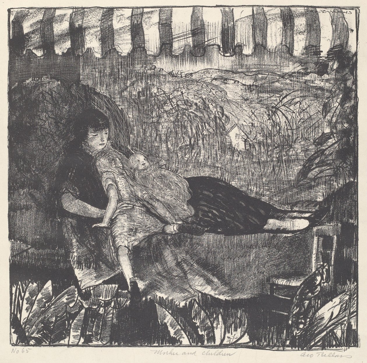 Matka i dzieci autorstwa George Bellows