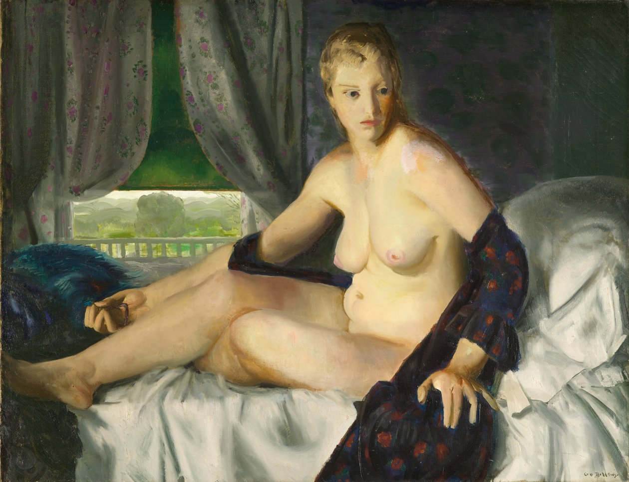 Nago z fanem autorstwa George Bellows