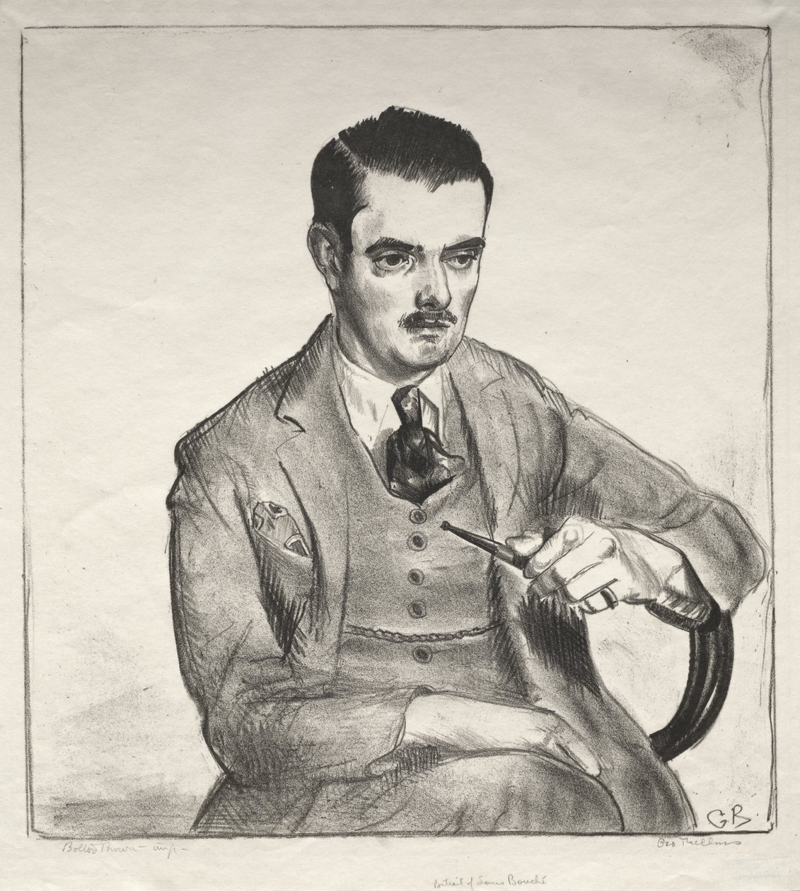 Portret, Louis Bouché autorstwa George Bellows