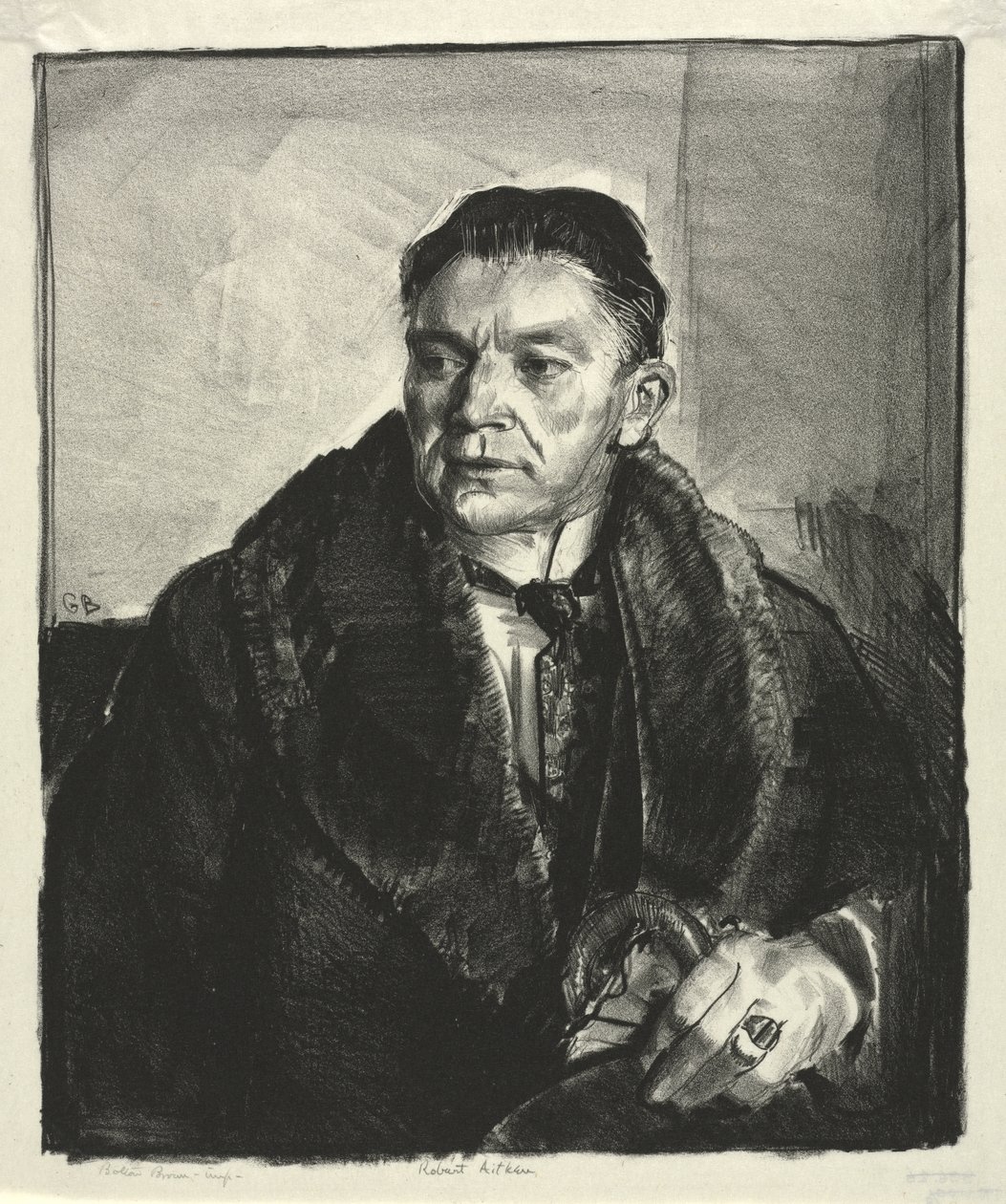Portret Roberta Aitkena, Drugi kamień autorstwa George Bellows