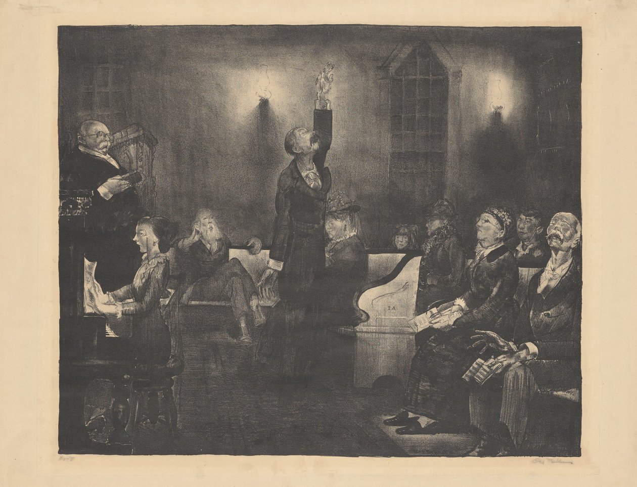 Spotkanie modlitewne, drugi kamień autorstwa George Bellows